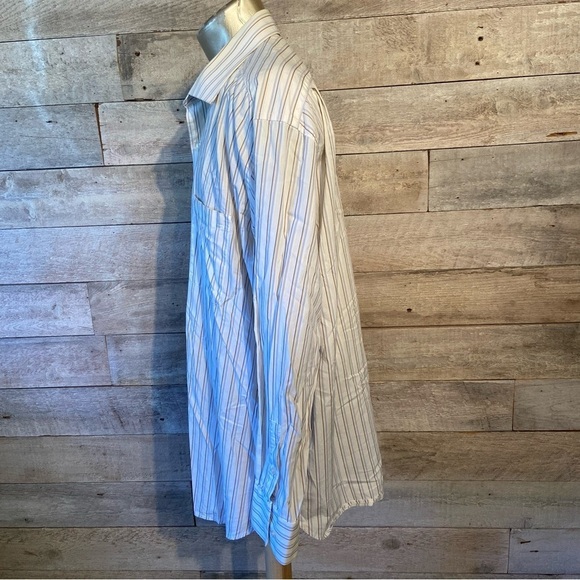 Vintage Givenchy men’s striped‎ button up  long-sleeved shirt in size 18 34-35 - Picture 3 of 11